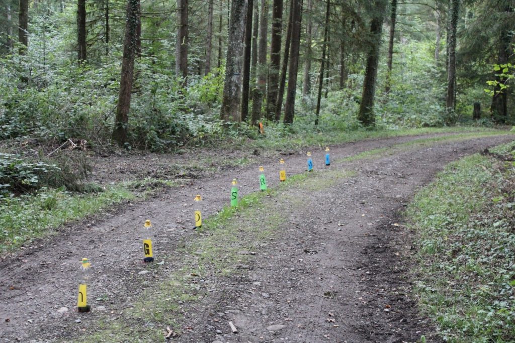 PET-Flaschen, Jagdhundeübung